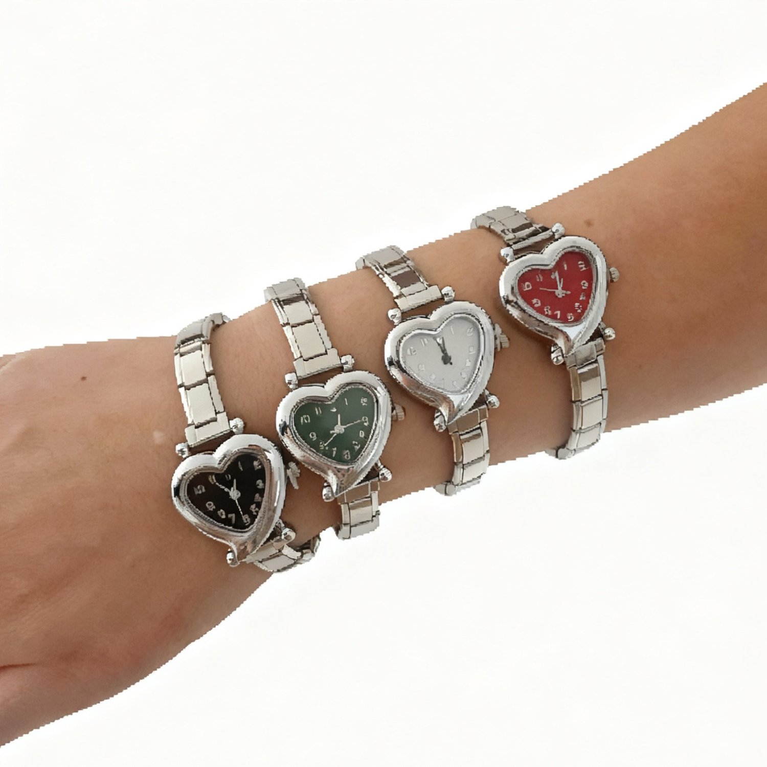 New fashion 18K gold-plated heart-shaped stainless steel Italian bracelet pendant quartz bracelet