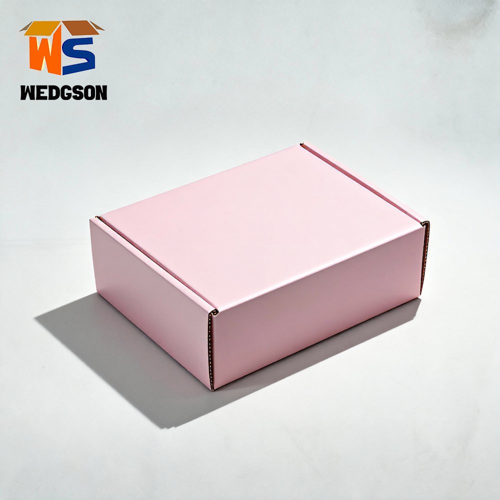 Luxury cardboard packaging box, small corrugated paper customized pink mailing box, hat transportation kraft paper airplane box, used for clothing transportation