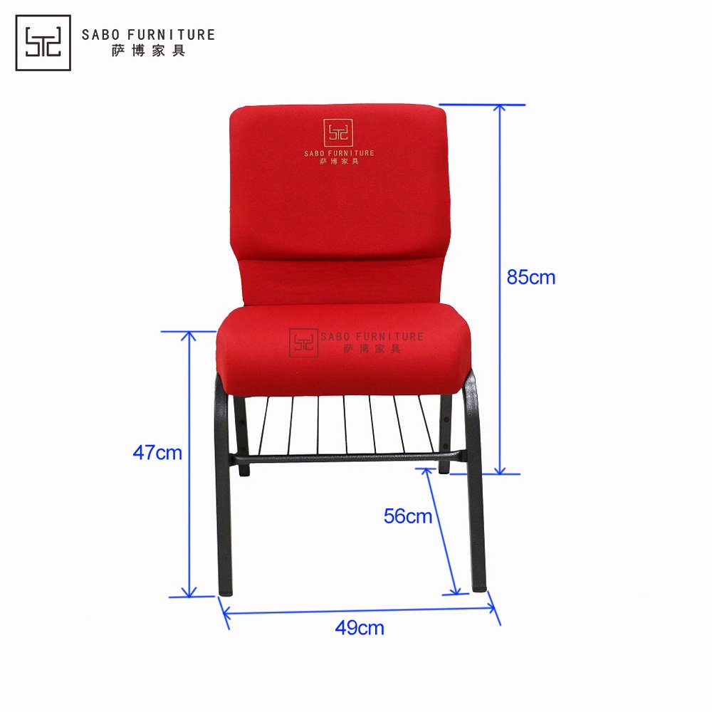 Wholesale Cheap Stackable Metal Interlocking Padded Red Black Theater Auditorium Conference Event Hotel Restaurant Church Chair