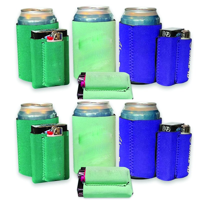 Customized chloroprene rubber 3pcs cooler bag set magnetic can cooler, equipped with detachable cigarette and lighter holder, designed by customization