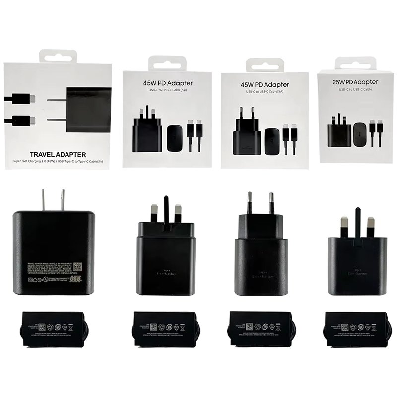 45 W PD C-type Super USB C Wall Charger 45 W Samsung Galaxy Original Fast Charging Note 20 Charger Adapter