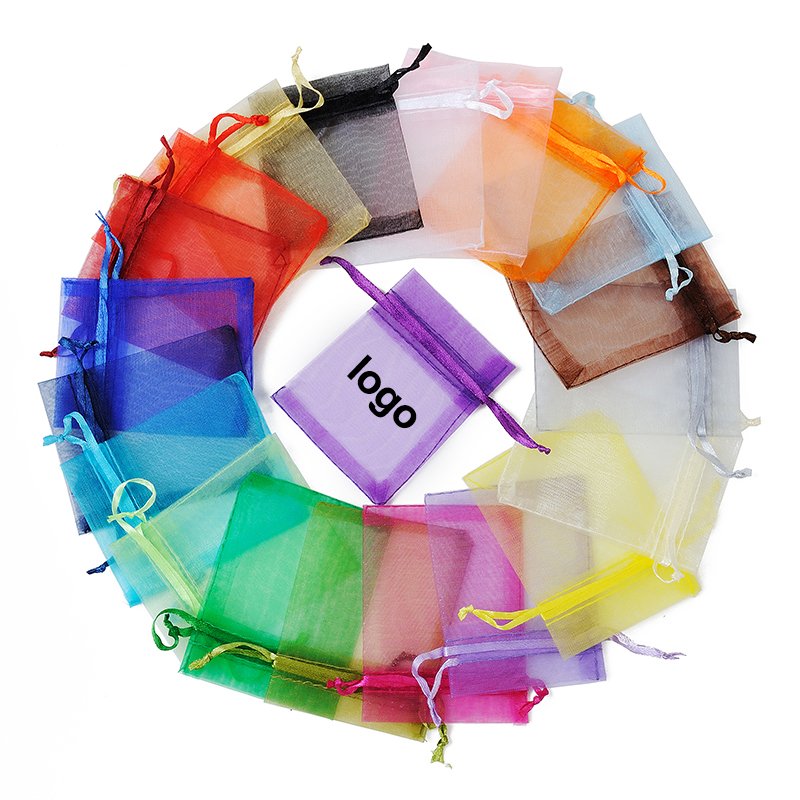 Customized mesh bag jewelry bag small drawstring gift bag packaging yarn bag supplies