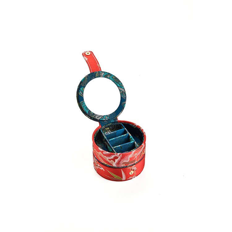 NY-C179 Wholesale Ring Jewelry Box Customized Logo Velvet Necklace Ring Packaging Box Velvet Travel Jewelry Storage Box
