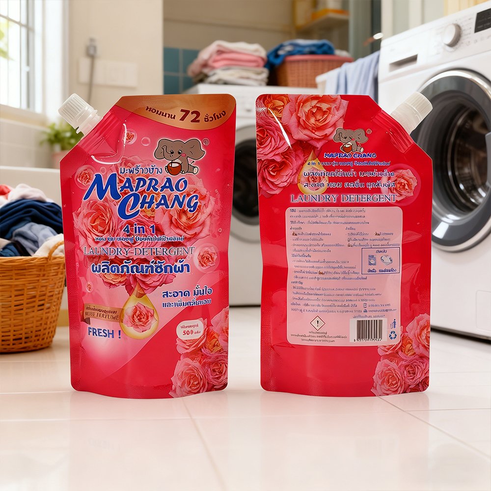 Customized printing self standing bag 1L laundry detergent nozzle bag shampoo squeeze packaging liquid hand soap replenishment bag