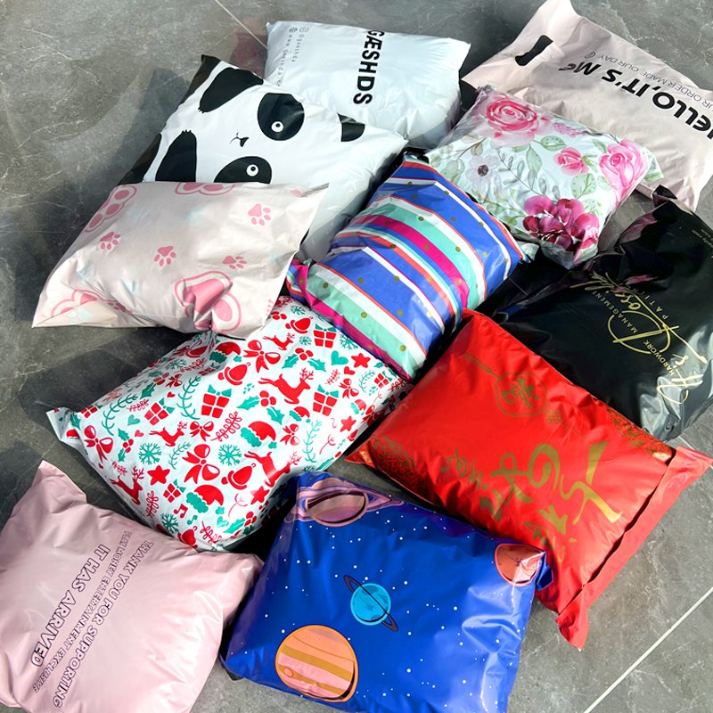 Customized logo bag, express delivery plastic envelope, customized self-adhesive biodegradable commercial mail, clothing, transportation mail bag