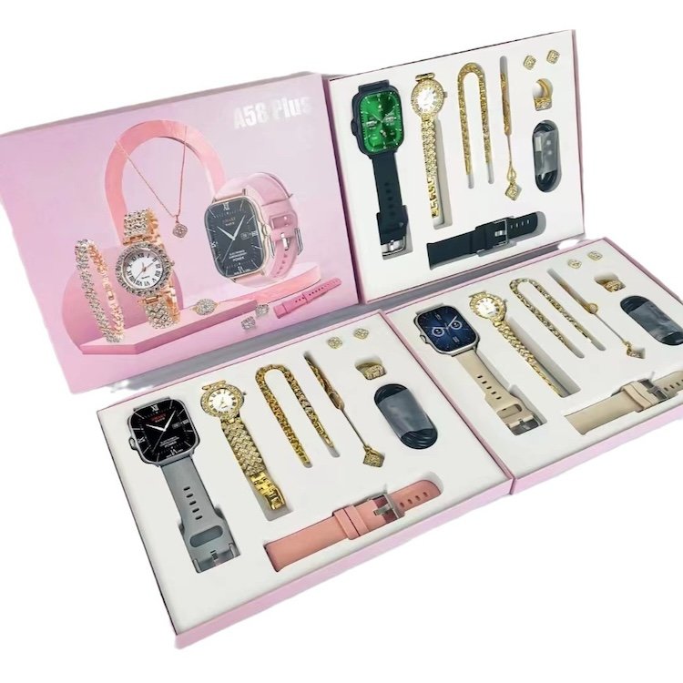 2025 Luxury New A58 Plus Smart Watch with Bracelet Reloj Smart Gift Women's Smart Watch 8-in-1 Smart Watch