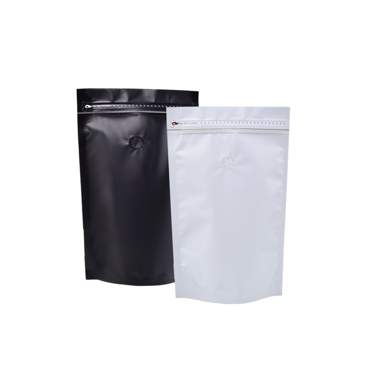 Customized color packaging for coffee, standing aluminum foil, tea, zipper lock, zipper bag with Vave for Doypack Mylar storage