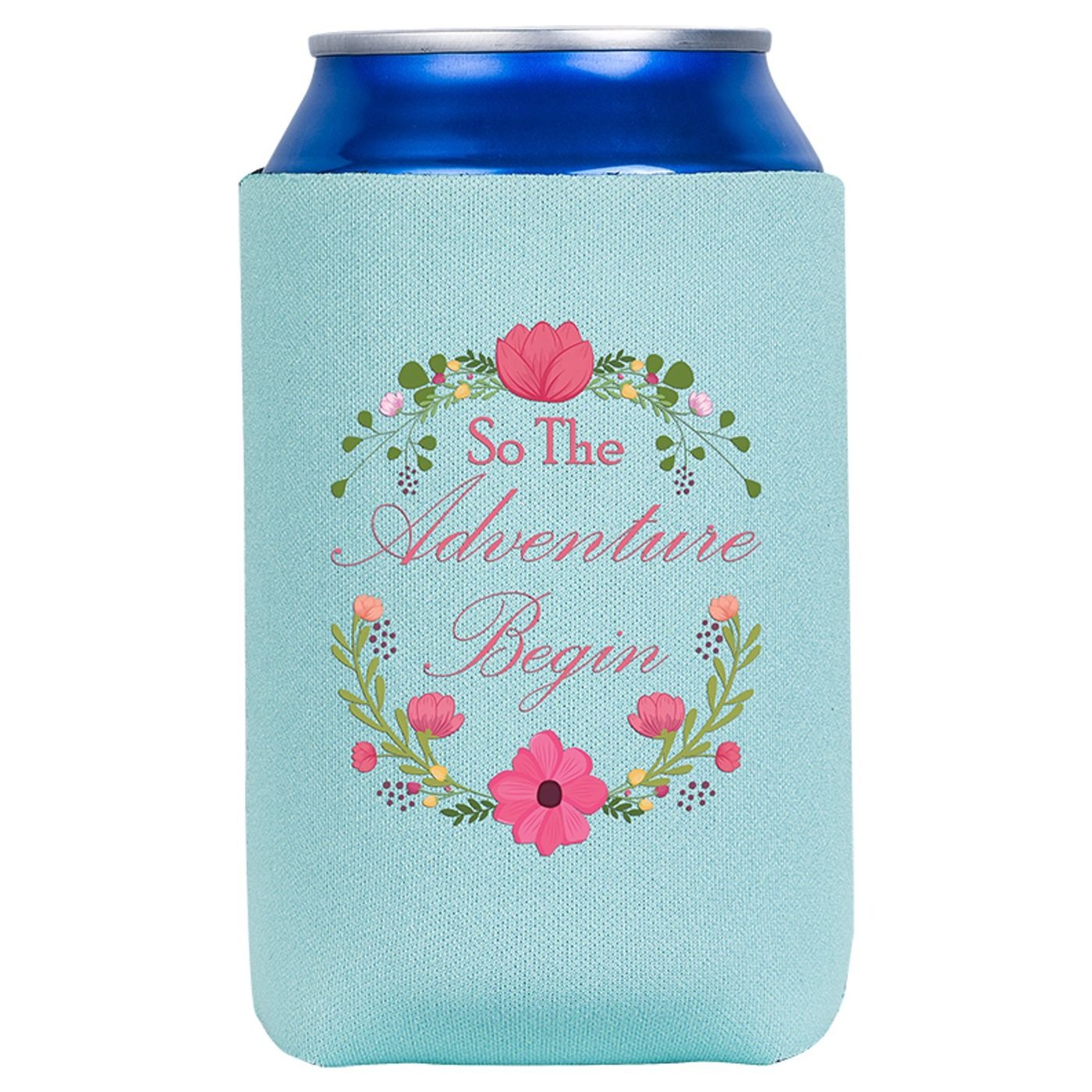 Custom designed foldable neoprene wedding thermos with logo, suitable for 12 ounce standard and fine beverage cans