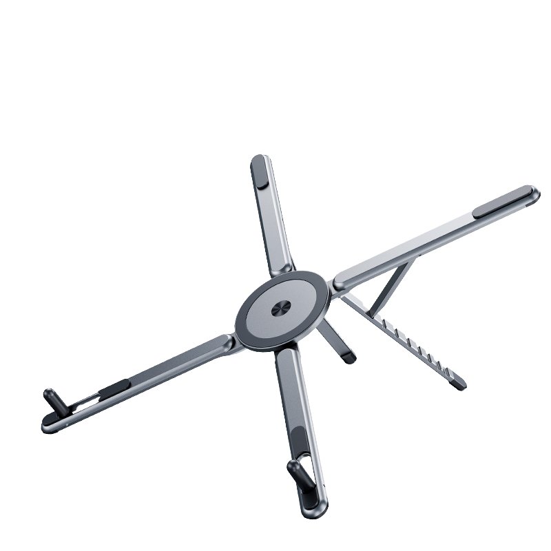 Portable ergonomic height adjustable laptop stand 3-in-1 magnetic phone stand foldable aluminum alloy laptop stand suitable for tablets