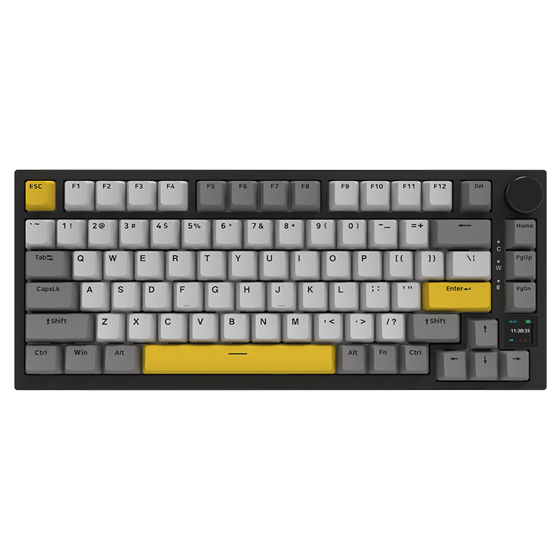 AK820 Universal Serial Bus Wired RGB Gaming Mechanical Keyboard White/Black/Purple Customized 75% Layout Computer Pad Structure
