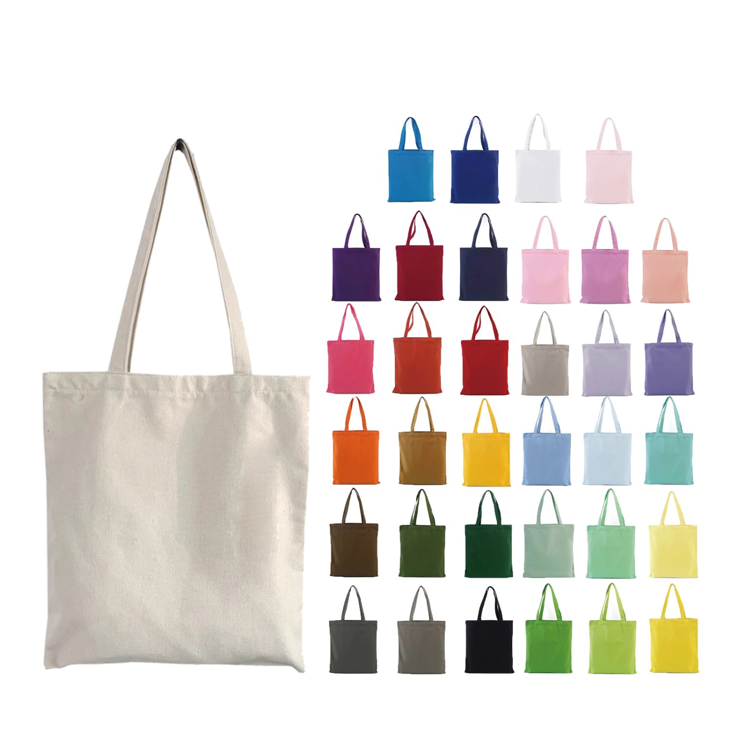 Customized logo canvas shopping tote bag, durable cotton bag with logo for shopping and daily use