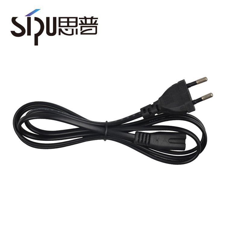 SIPU EU 2-pin assembly plug AC wire extension cable IEC C7 connector PVC sheath IP11 1m level computer power cord
