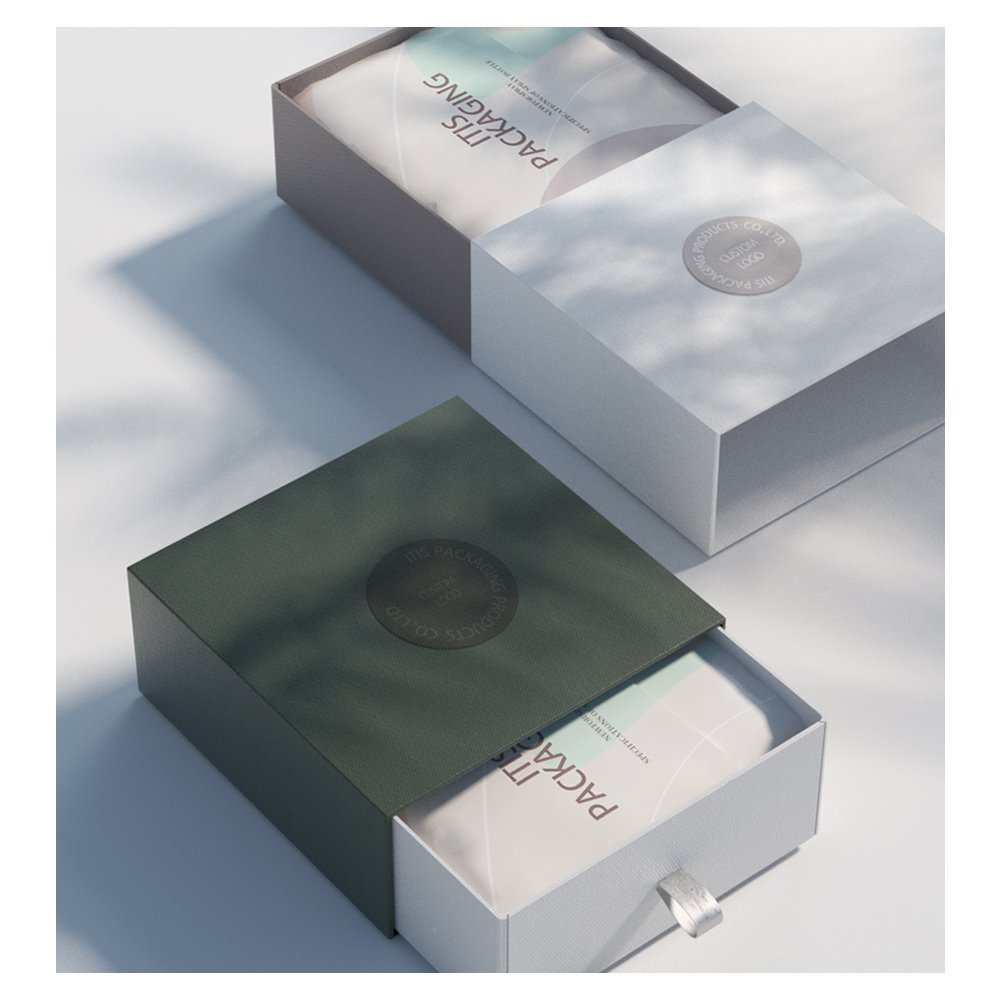 Customized wholesale luxury fashion paper printing drawer packaging jewelry gift box logo