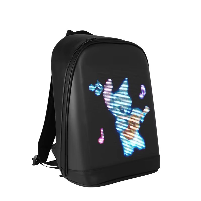 App Control LED Intelligent Sports Backpack Double Cartoon Zipper DIY Display Laptop Billboard Polyester Business Trend Double